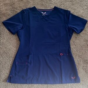 Women's Navy Blue Scrub Top